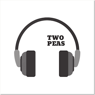 Two Peas Headphones Pocket Posters and Art